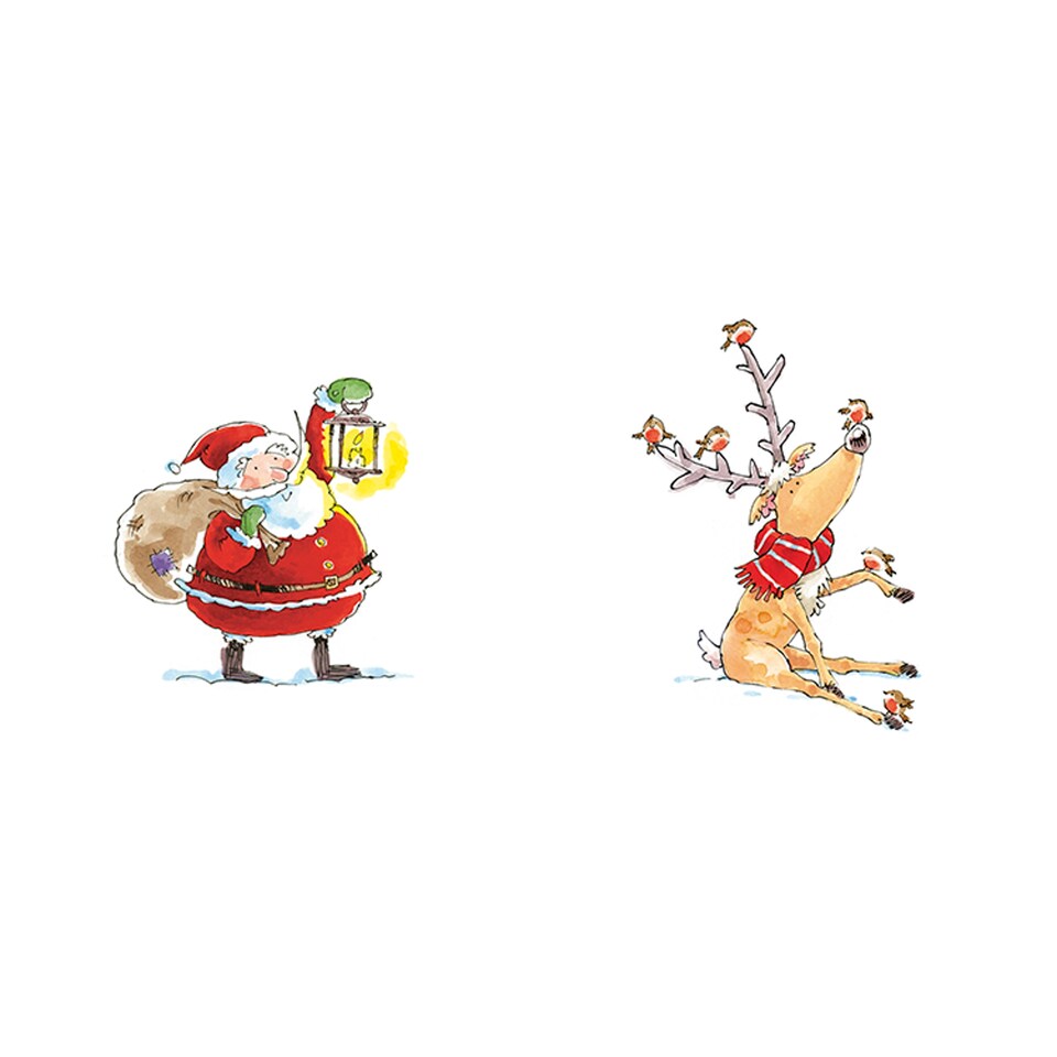 Tesco Novelty Santa Cards 10 Pack