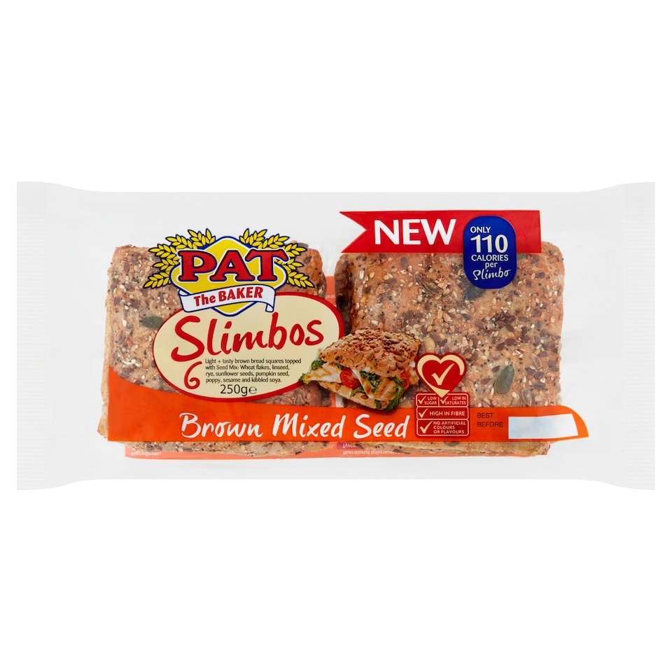Pat The Baker Multi Seed Slimbos 6 Pack 250G