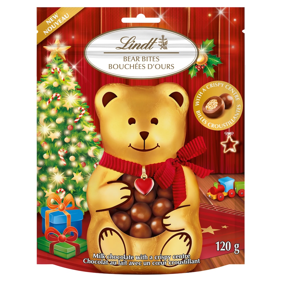 Lindt Crispy Bites Fine Milk Chocolate with Pieces of Biscuits Inside 120 g