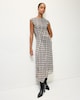 image 3 of F&F Mesh Check Midi Dress in Multi