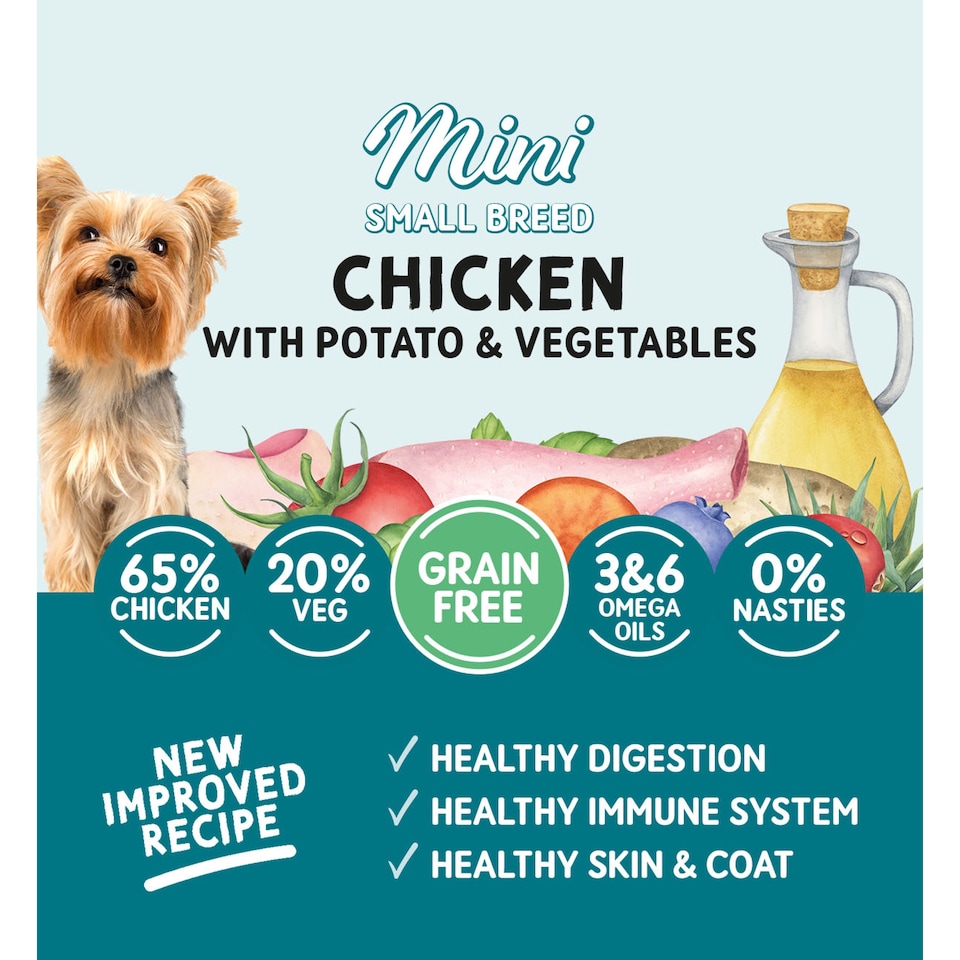image 1 of Naturo Mini GF Chicken with Potato & Vegetables Dog Food 150g 