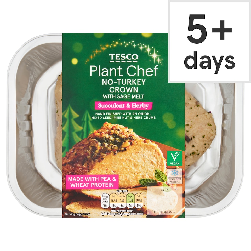 Tesco Plant Chef No-Turkey Crown With Sage & Onion Melt 400g