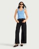 image 1 of F&F Cotton Rich Ribbed Scoop Neck Vest in Blue