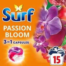 Surf 3 In 1 Passion Bloom Washing Capsules 15 Washes 259.5g