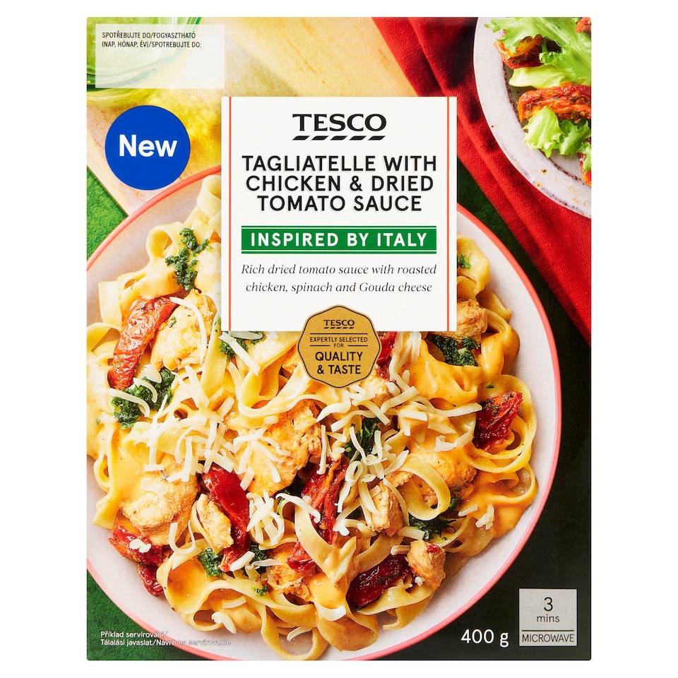 Tesco Tagliatelle with Chicken & Dried Tomato Sauce 400 g