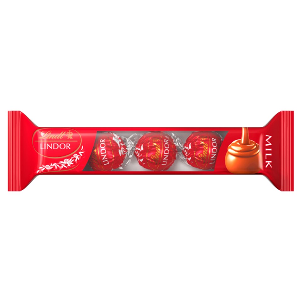 Lindt Lindor Milk Chocolate Candies with Fine Filling 3 pcs 37 g