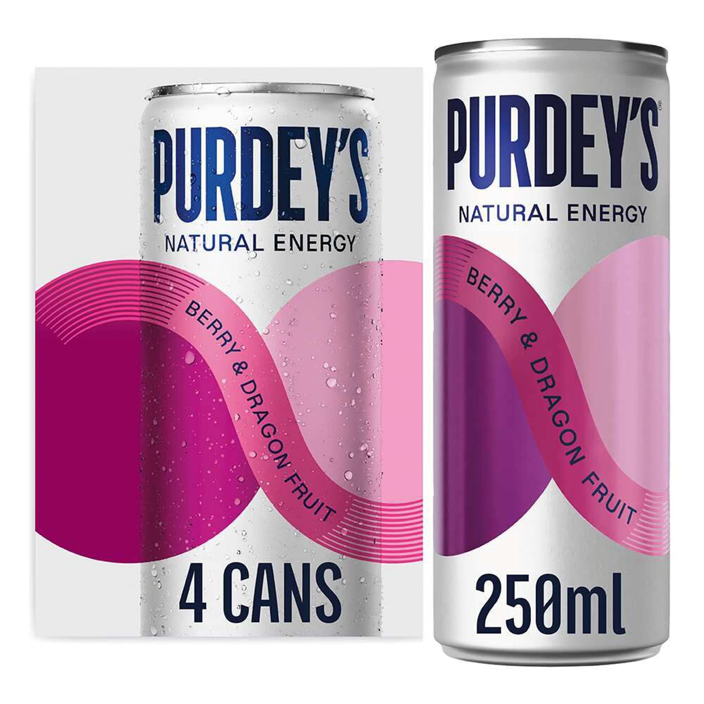 Purdeys Sparkling Berry and Dragonfruit 4x250ml
