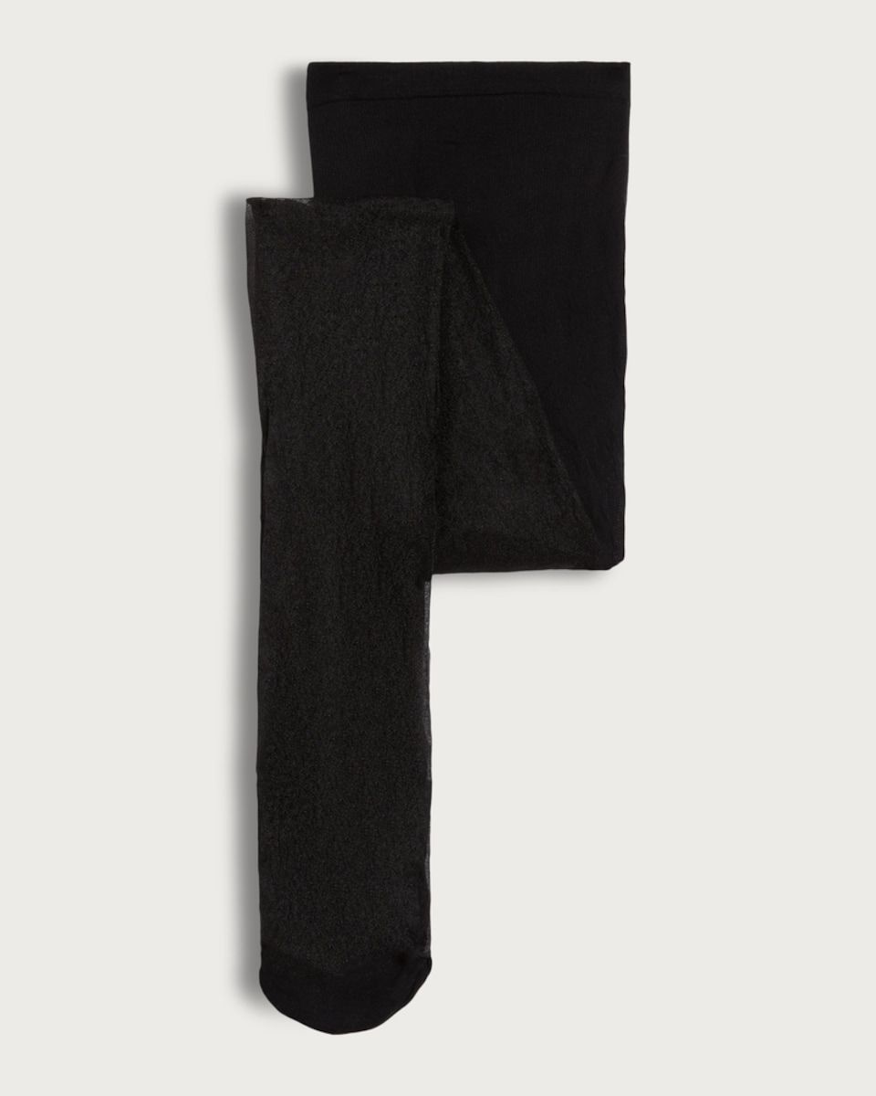 image 1 of F&F 2-Pack 15 Denier Gloss Tights in Black