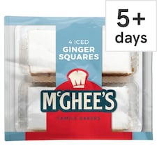 McGhee's Family Bakers Iced Ginger Square Cake 4 Pack