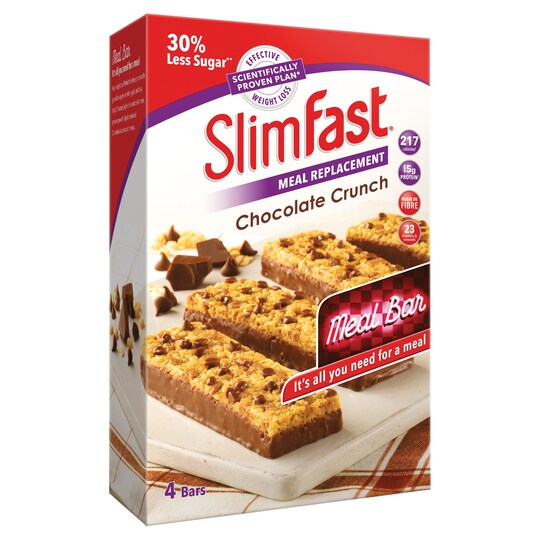 Slimfast Chocolate Meal Bar 240G (4X60g) Tesco Groceries