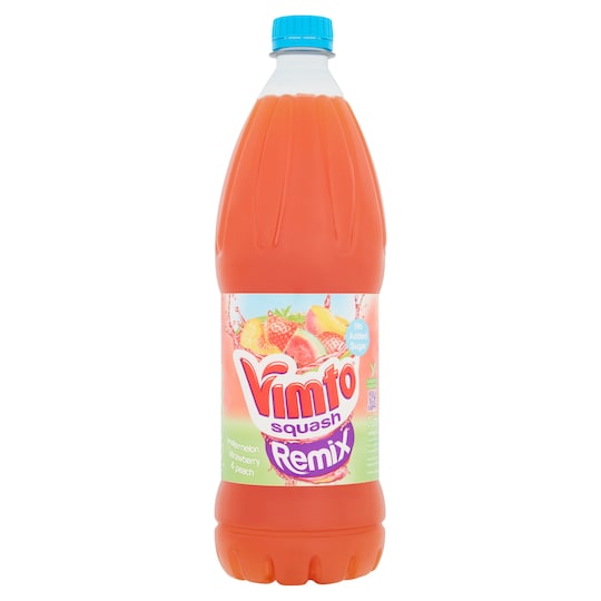 Vimto Remix Watermelon Strawberry Peach Drink 1Ltr Tesco Groceries