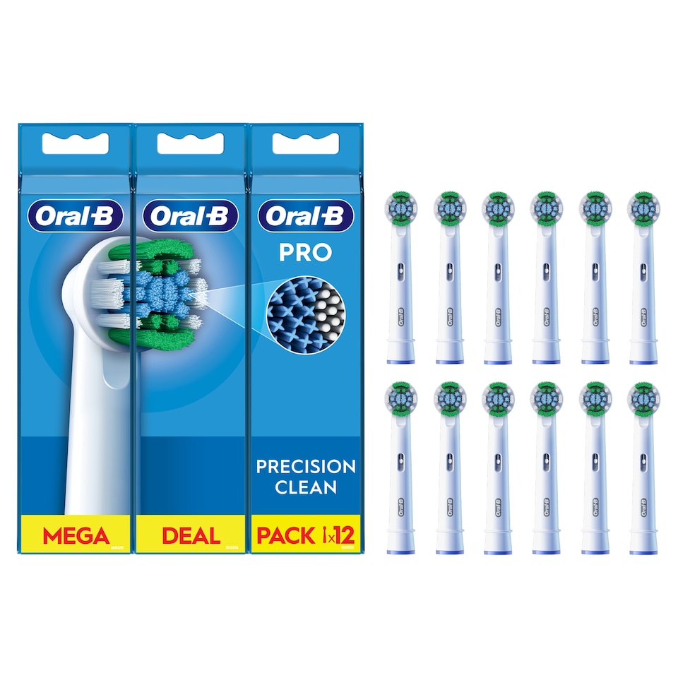 image 1 of Oral B Pro Precision Clean Toothbrush Head Refill 12 Pack