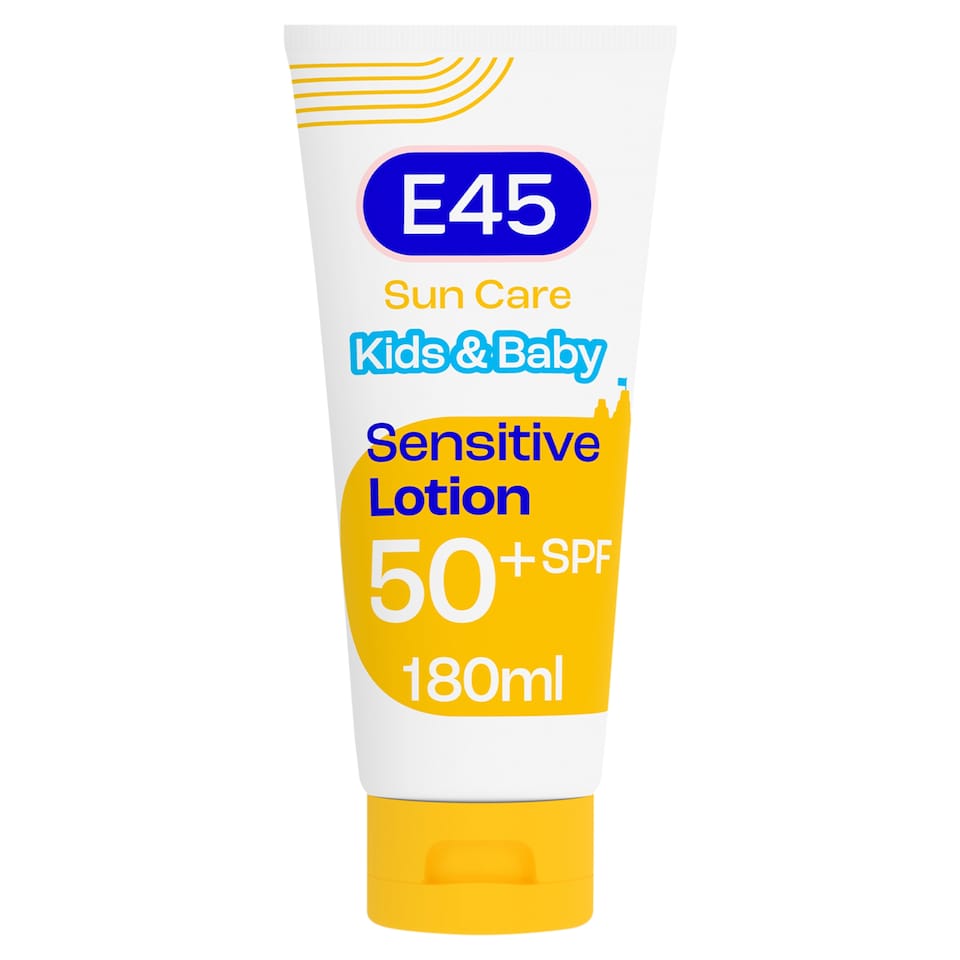 image 1 of E45 Sun Care Kids & Baby Sensitive Sun Cream Lotion SPF50+ 180ml
