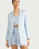 image 3 of F&F Pure Linen Tailored Single Breasted Blazer in Blue