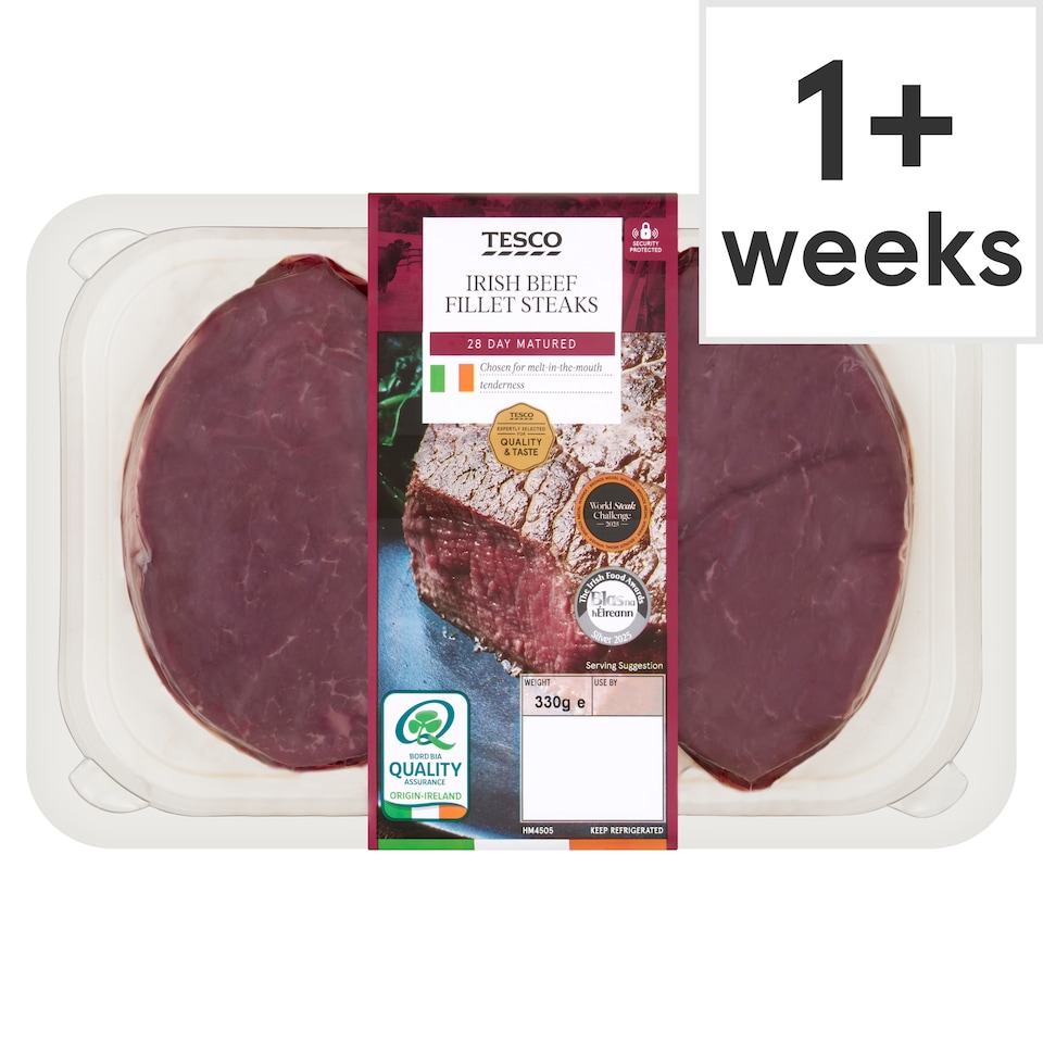 Tesco Irish Beef Fillet Steak 330G