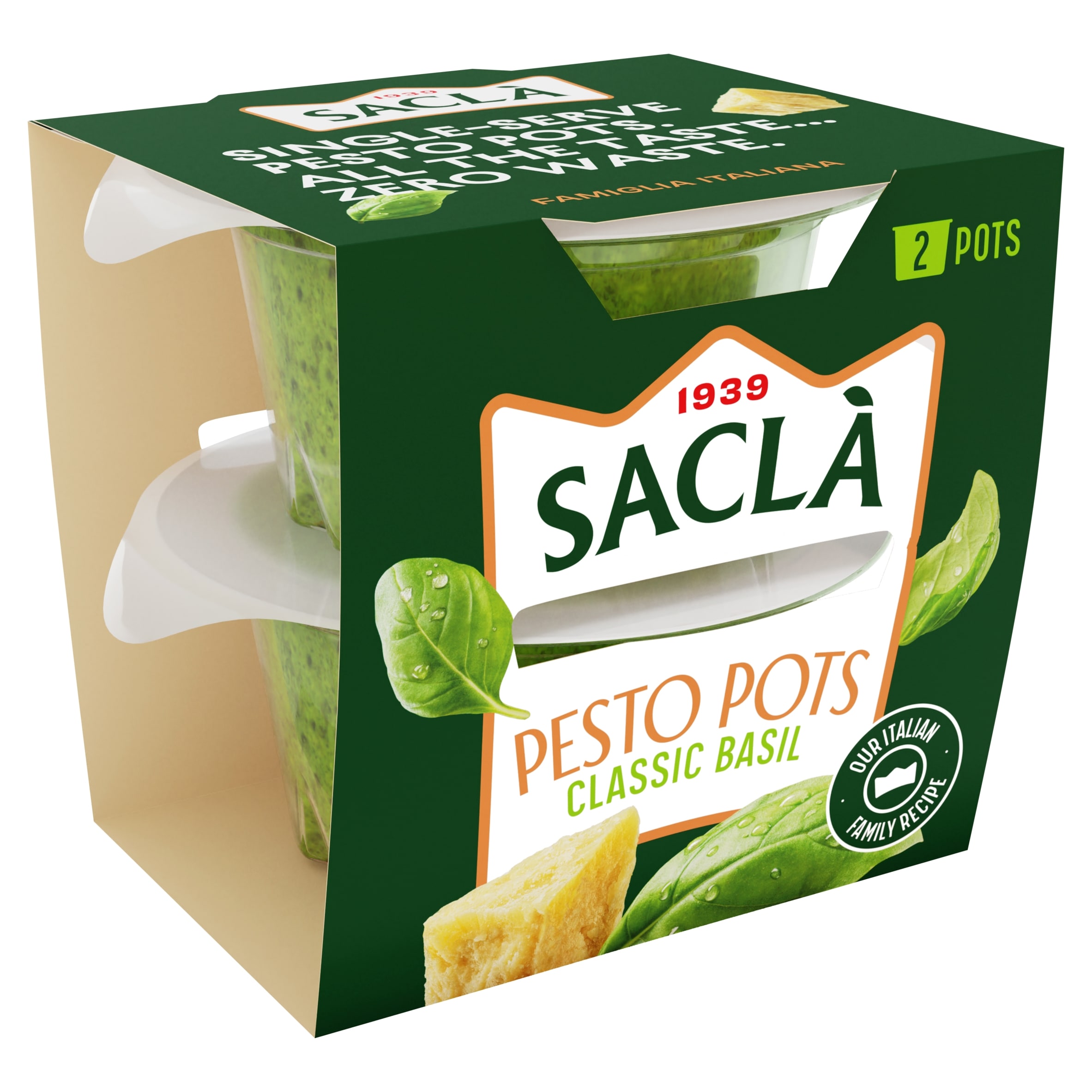 Sacla Basil Pesto Pots 90g