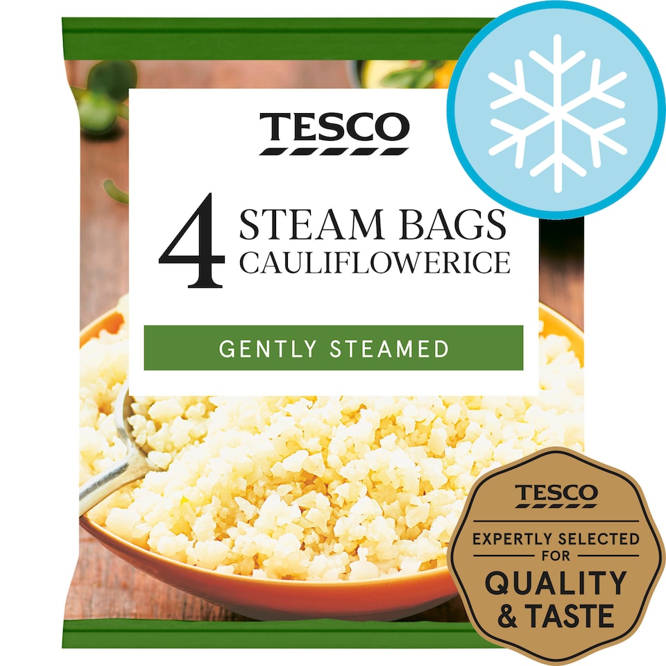 Tesco Cauliflower Rice 4 Pack 600G Tesco Groceries