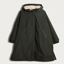 F&F Active Fleece Lined Hooded Waterproof Coat in Khaki