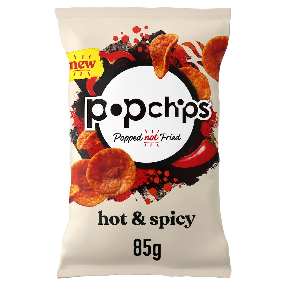 image 1 of Popchips Hot & Spicy Flavoured Potato Snacks 85G