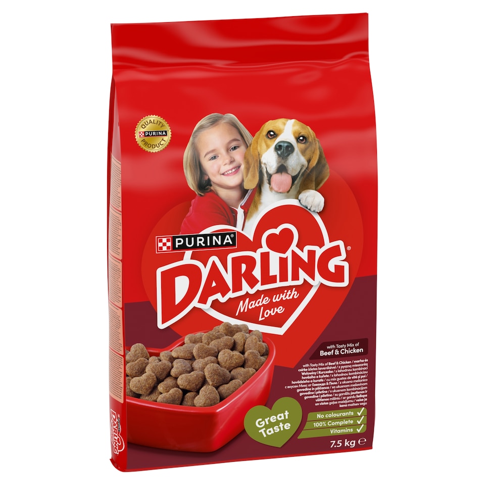 image 1 of Purina Darling Complete Pet Food for Adult Dogs with Mixture of Beef and Chicken 7,5 kg