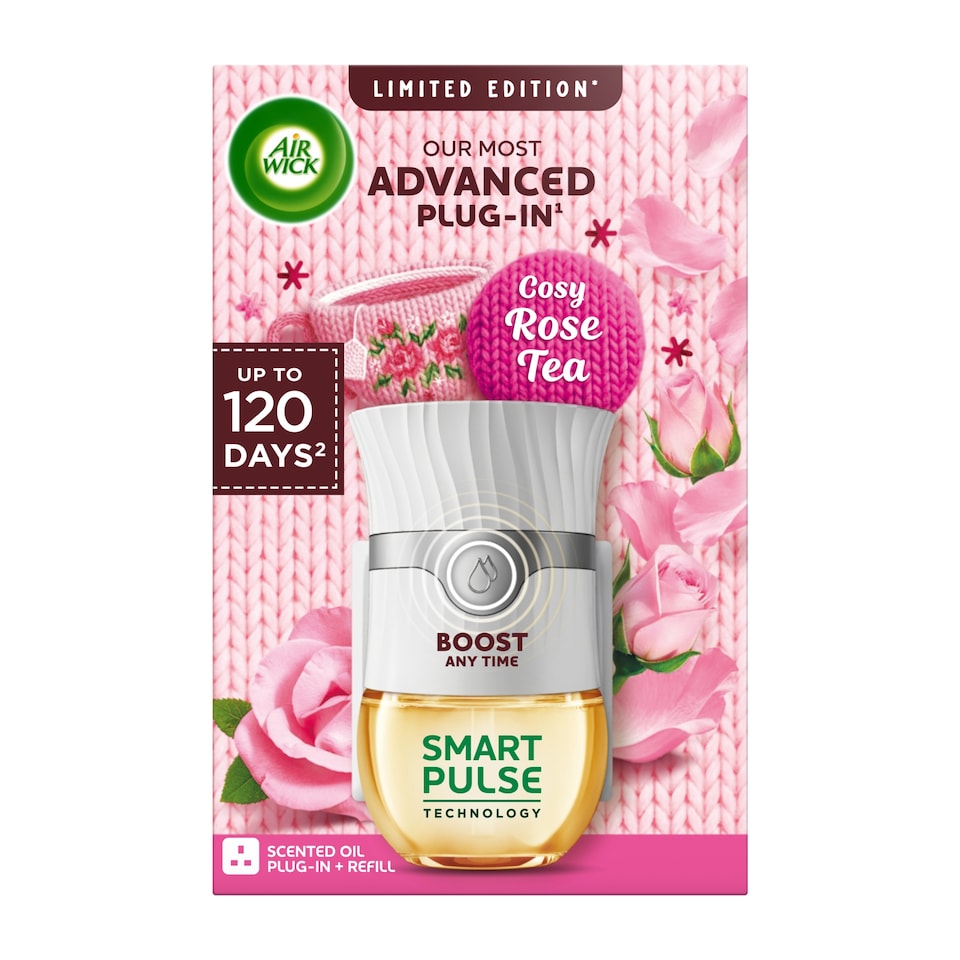 Air Wick Limited Edition Scented Oil Plug-In Diffuser + Refill Cosy Rose Tea 19ml