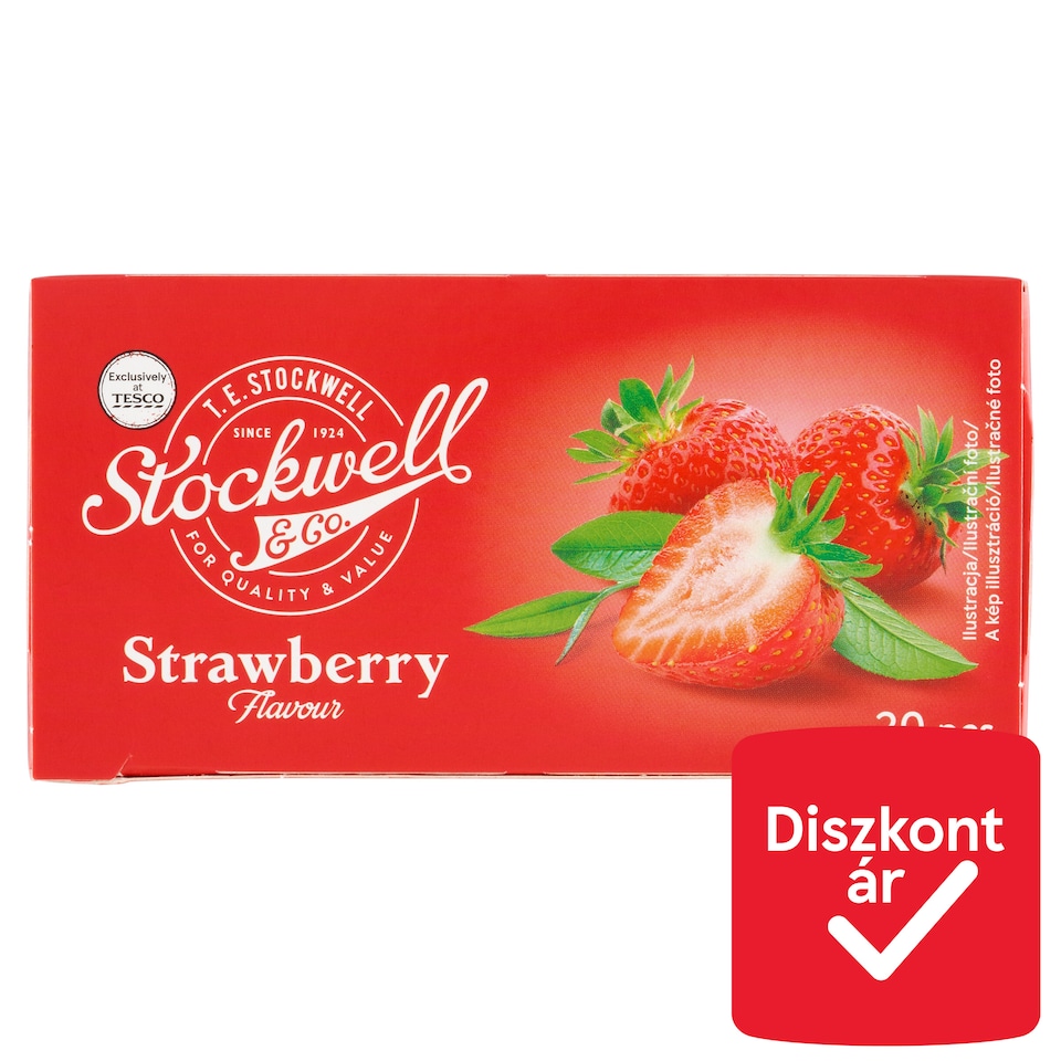Stockwell & Co. Strawberry Flavour Fruit Tea 20 Tea Bags 40 g