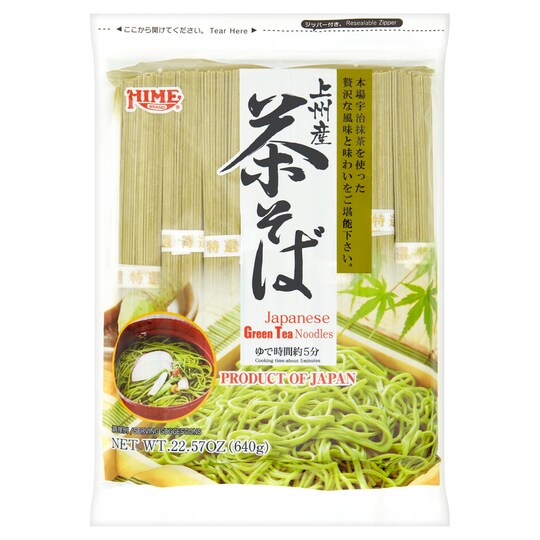HIME JAPANESE GREEN TEA SOBA NOODLES 640G Tesco Groceries