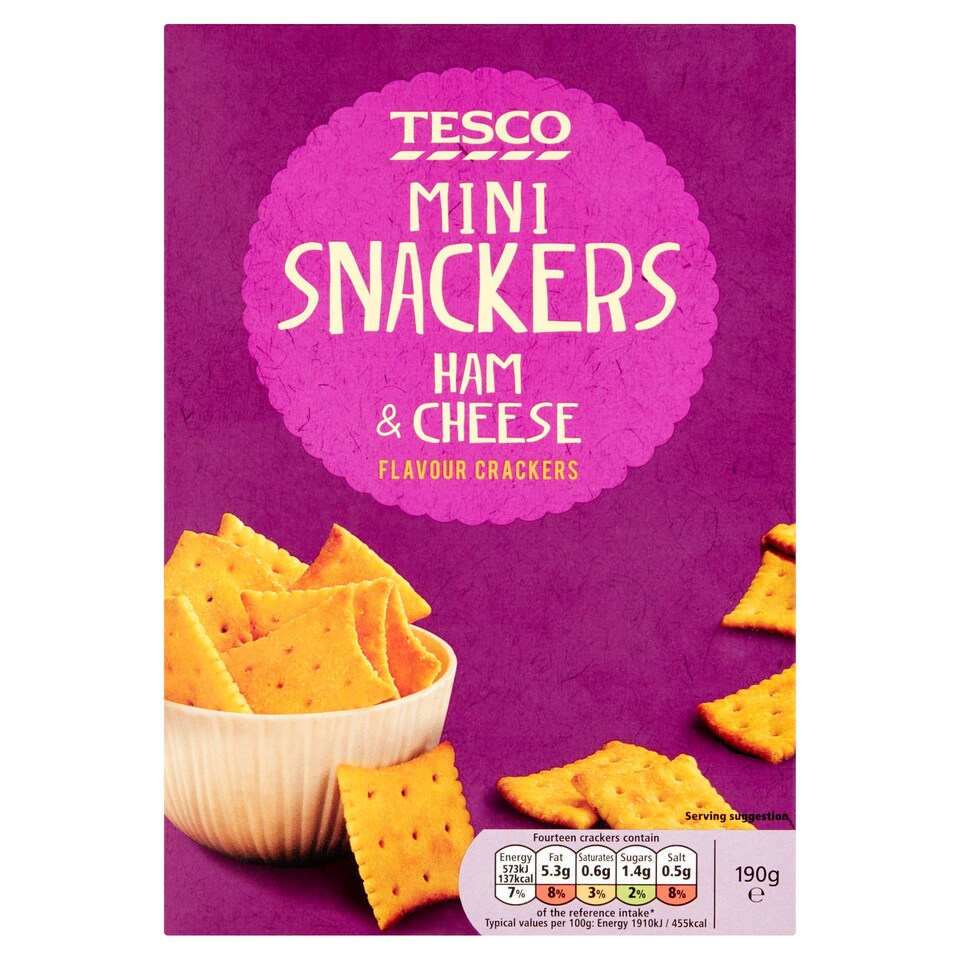 Tesco Ham And Cheese Snackers 190G