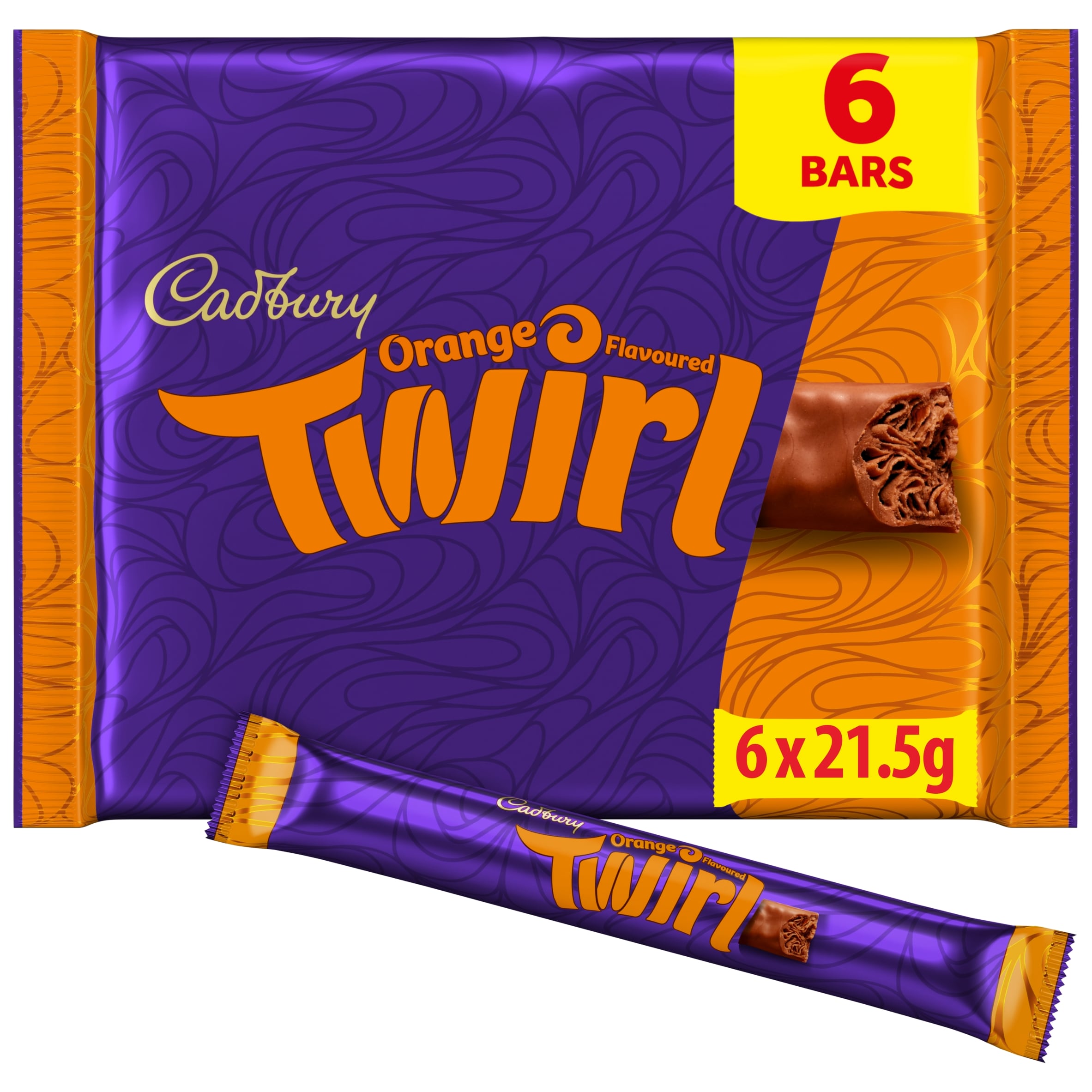 Cadbury Twirl Orange Chocolate Bar Multipack 129g