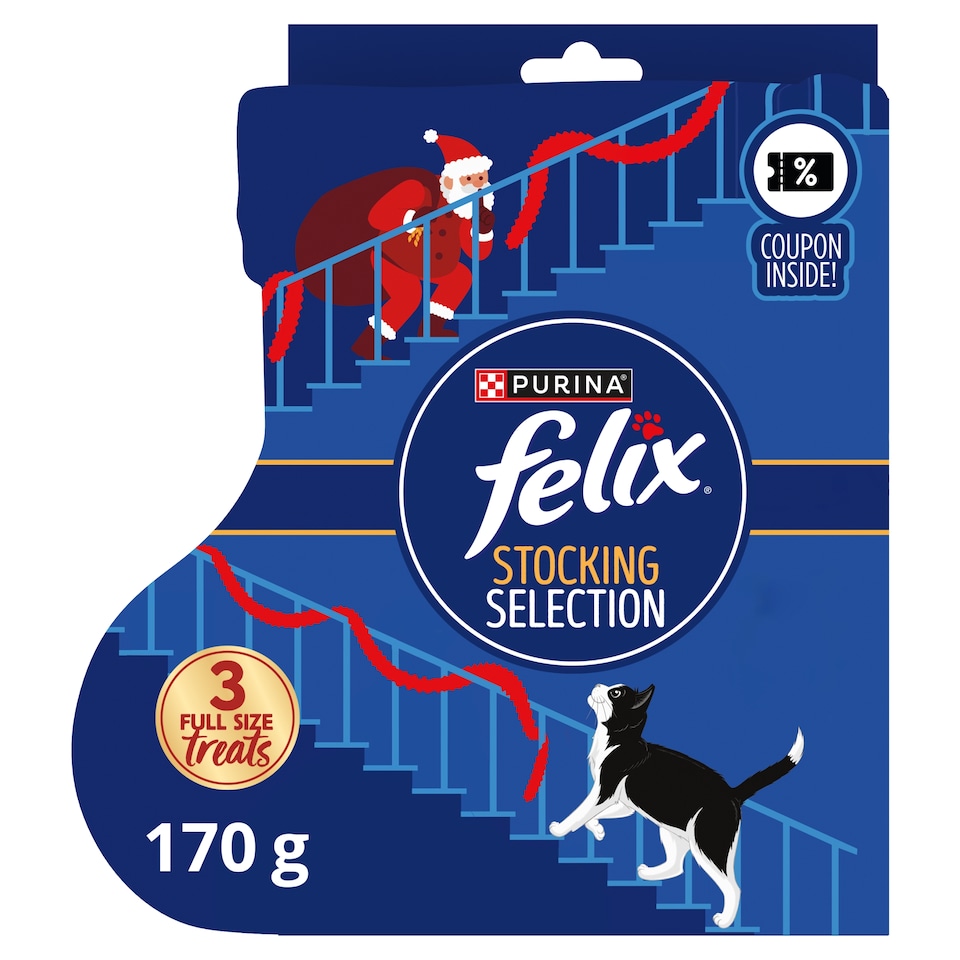 image 1 of FELIX Cat Treats Christmas Selection Stocking 170g
