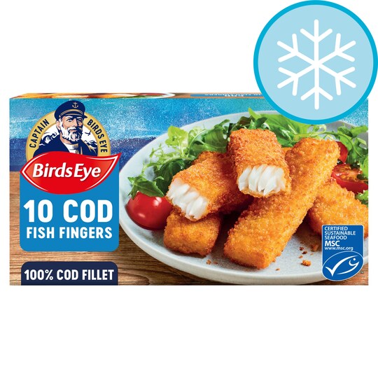 Birds Eye Cod Fish Fingers 10 Pack 280G Tesco Groceries