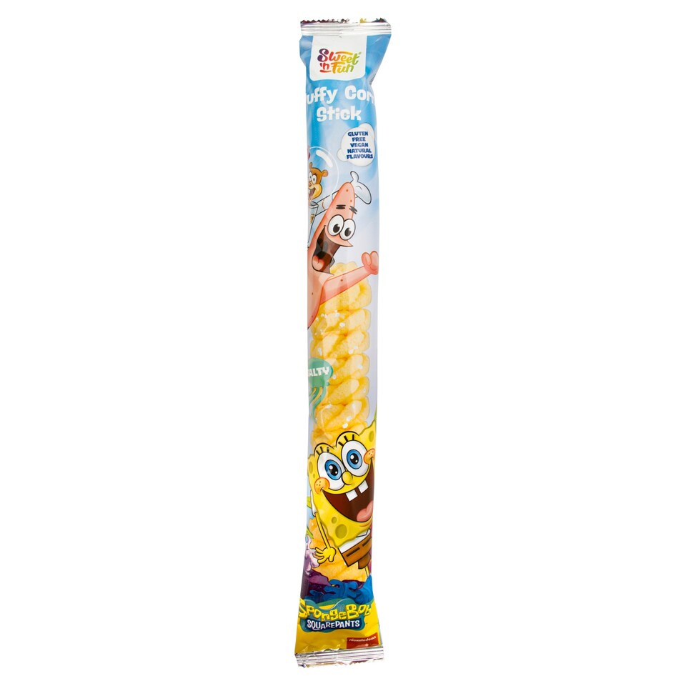 Sweet'n Fun Sponge Bob Squarepants extrudovaný kukuričný snack solený 25 g
