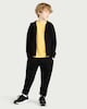 image 2 of F&F School Girls Cotton Rich Zip Up Hoodie in Black