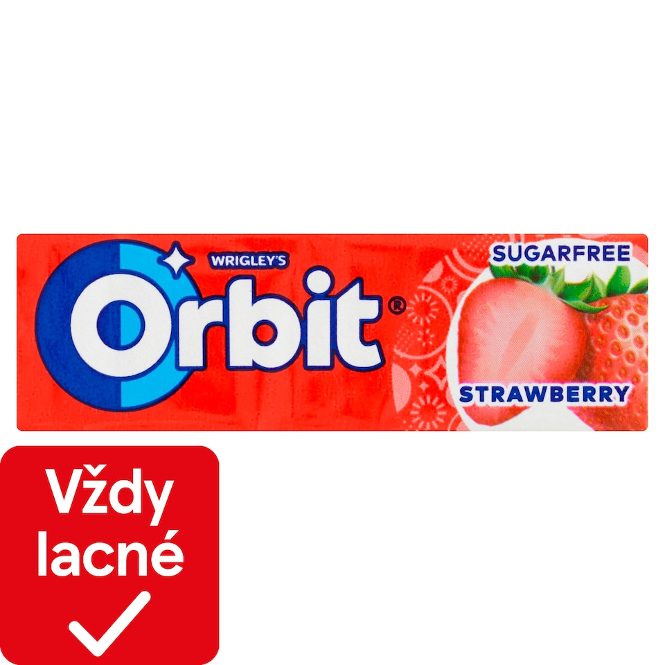 obrázok 1 z Wrigley's Orbit Strawberry žuvačka bez cukru s jahodovou príchuťou 10 ks 14 g