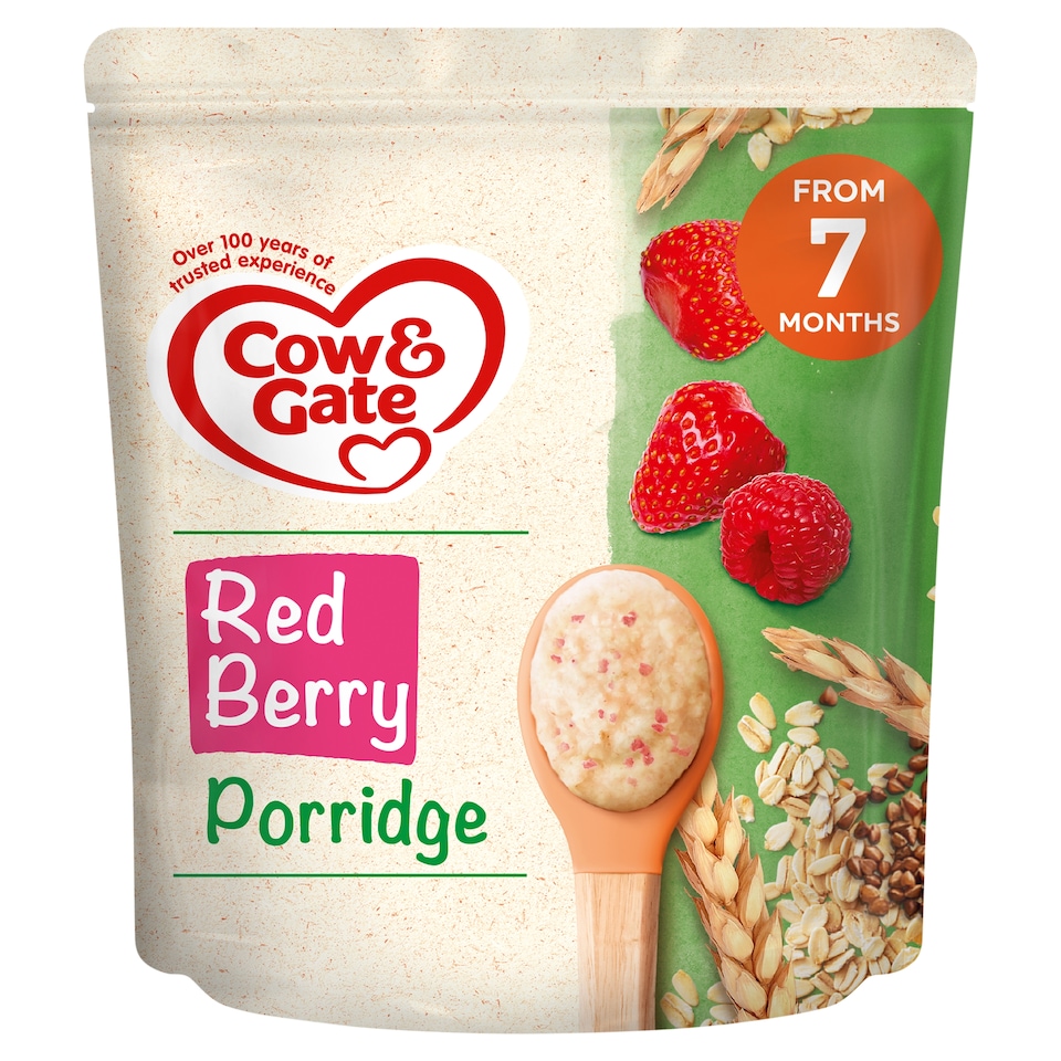 image 1 of Cow & Gate Red Berry Wholegrain Porridge 200G