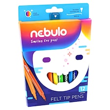 Nebulo Felt Tip Pens 12 Colours