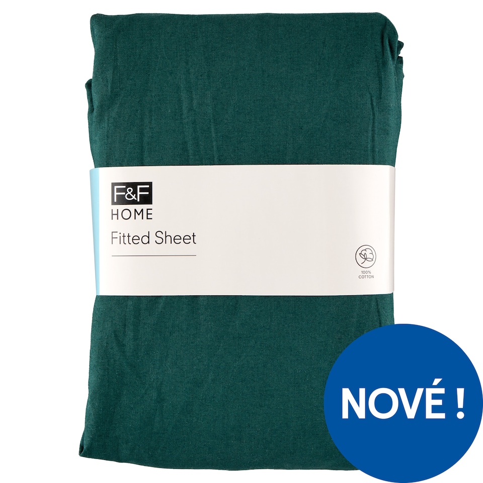 F&F Home Forest Green napínací prostěradlo 160 x 200 x 25 cm