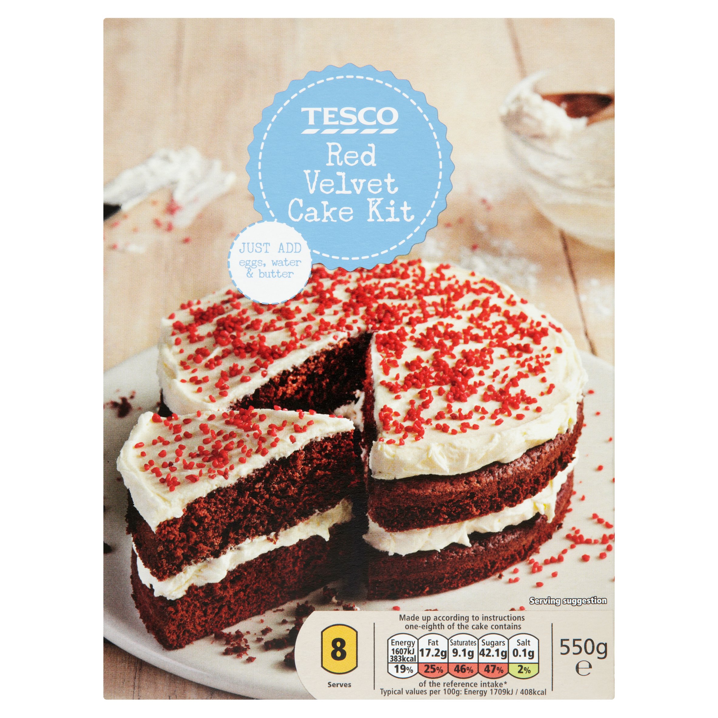 Tesco Red Velvet Cake Kit 550G - Tesco 