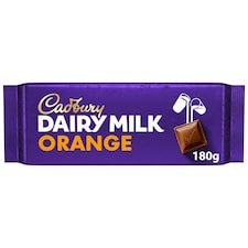 Cadbury Dairy Milk Orange Chocolate Bar 180g