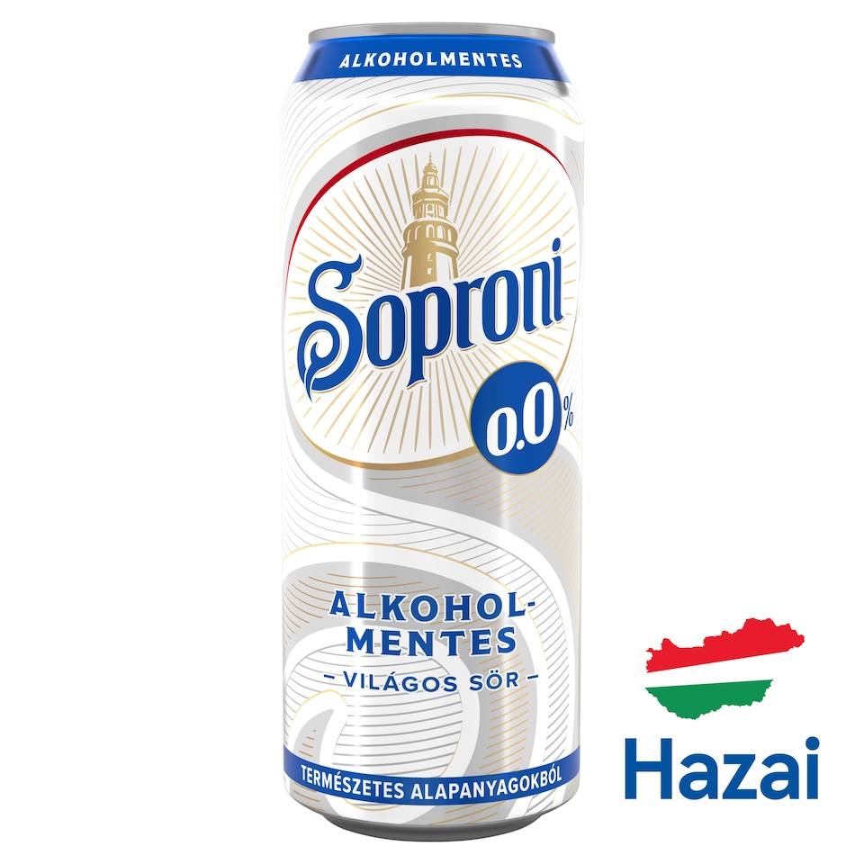 Soproni alkoholmentes világos sör 0,0% 500 ml 