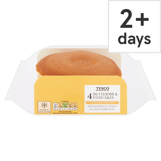 Tesco 4 Large Buttermilk Pancakes Tesco Groceries