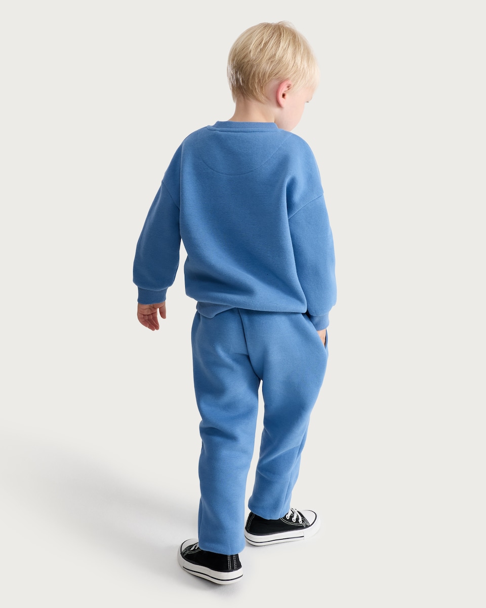 image 1 of F&F Boys Cotton Rich Racing Legend Sweatshirt and Joggers Set in Blue