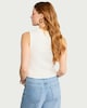 image 3 of F&F Cotton Rich Lace Embroidered Sleeveless Top in Cream