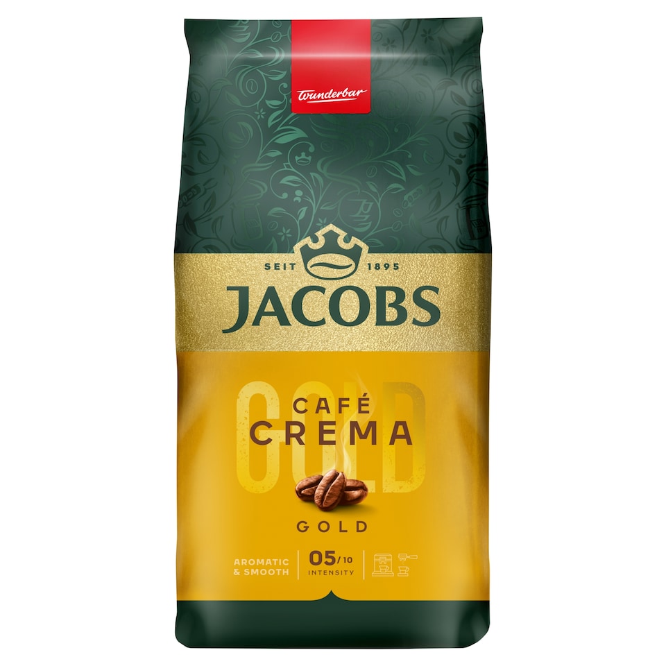 Jacobs Café Crema Gold Roasted Coffee Beans 1000g