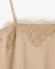 image 4 of The F&F Edit Satin Lace Trim Co-ord Cami Top in Camel