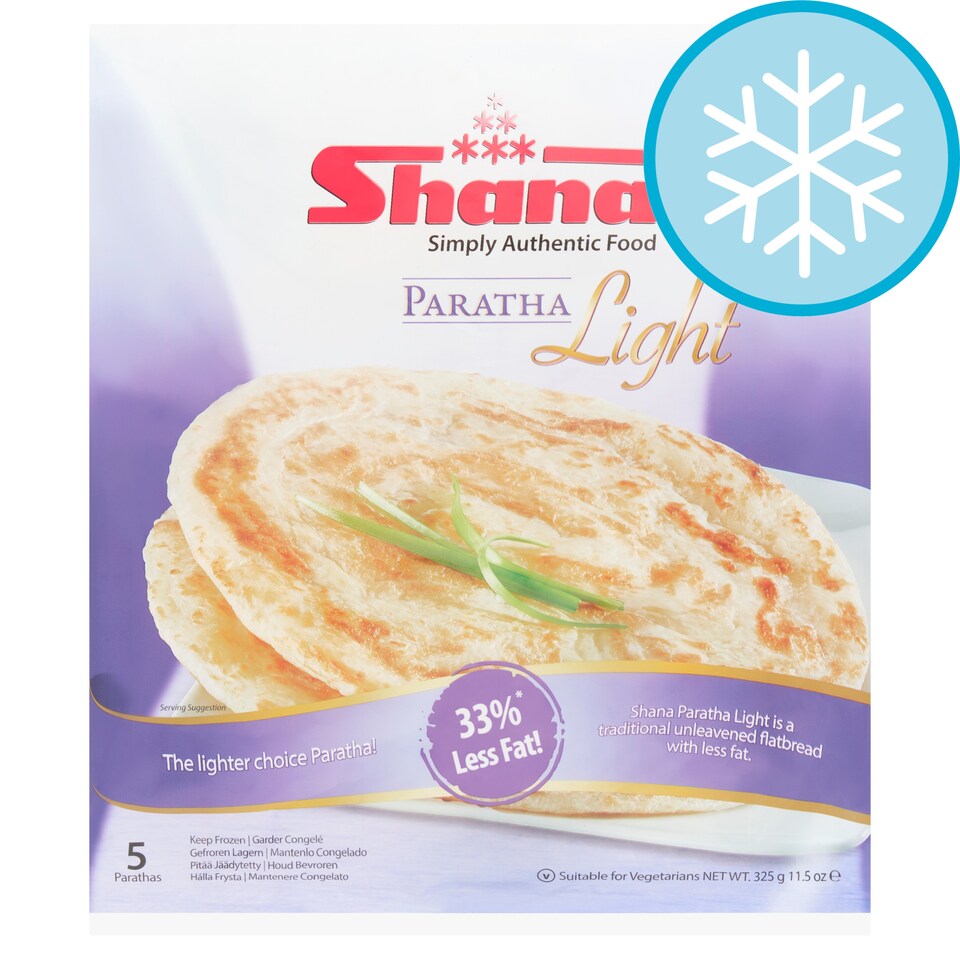 Shana Paratha Plain 30% Reduced Fat 325G
