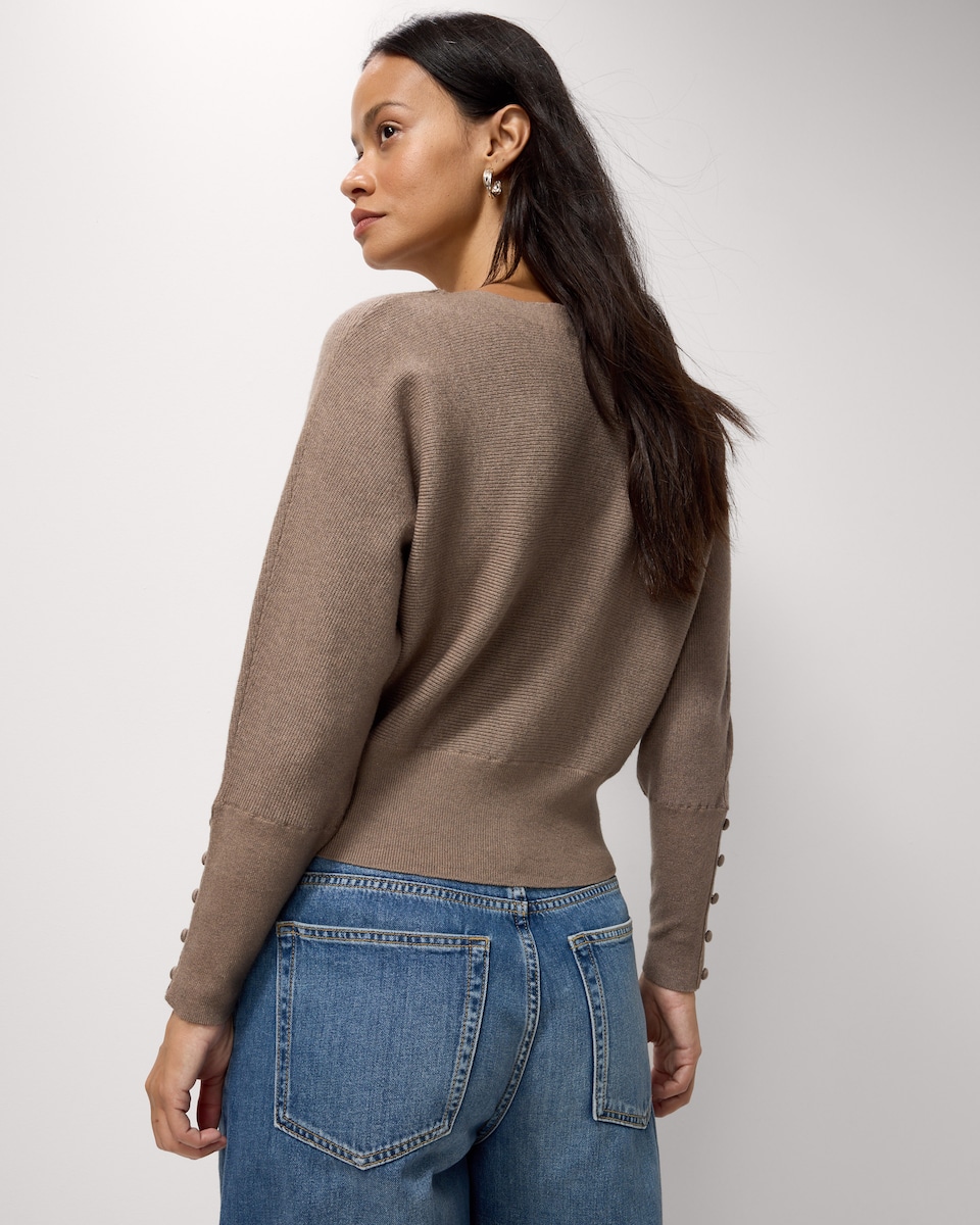 image 1 of F&F Batwing Knitted Jumper in Mink