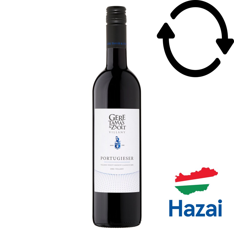 Gere Tamás & Zsolt Villányi Portugieser classicus vörösbor 12,5% 750 ml