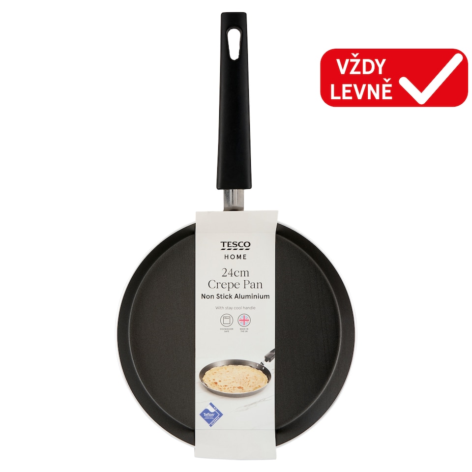 Obrázek 1 pro produkt Tesco Home Hliníková pánev na palačinky 24 cm