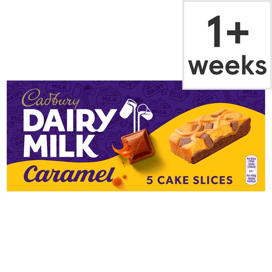 Cadbury Dairy Milk Caramel Cake Slices 5 Pack Tesco Groceries